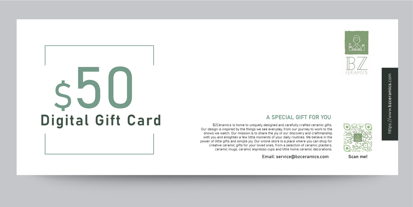 BZ Ceramics Gift Cards
