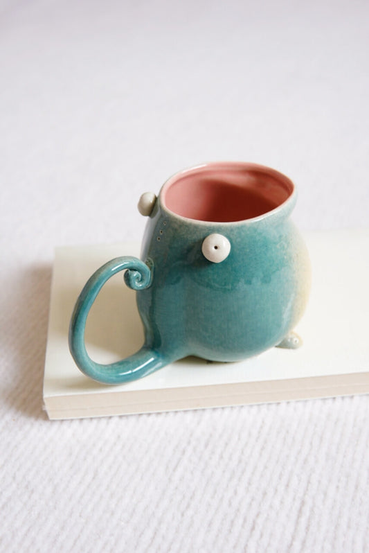 Milo the Mugosaur – Handmade Ceramic Mug | Coffee & Tea Cup, 220 ml