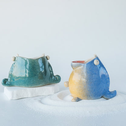Multi use ceramic container for kitchen storage