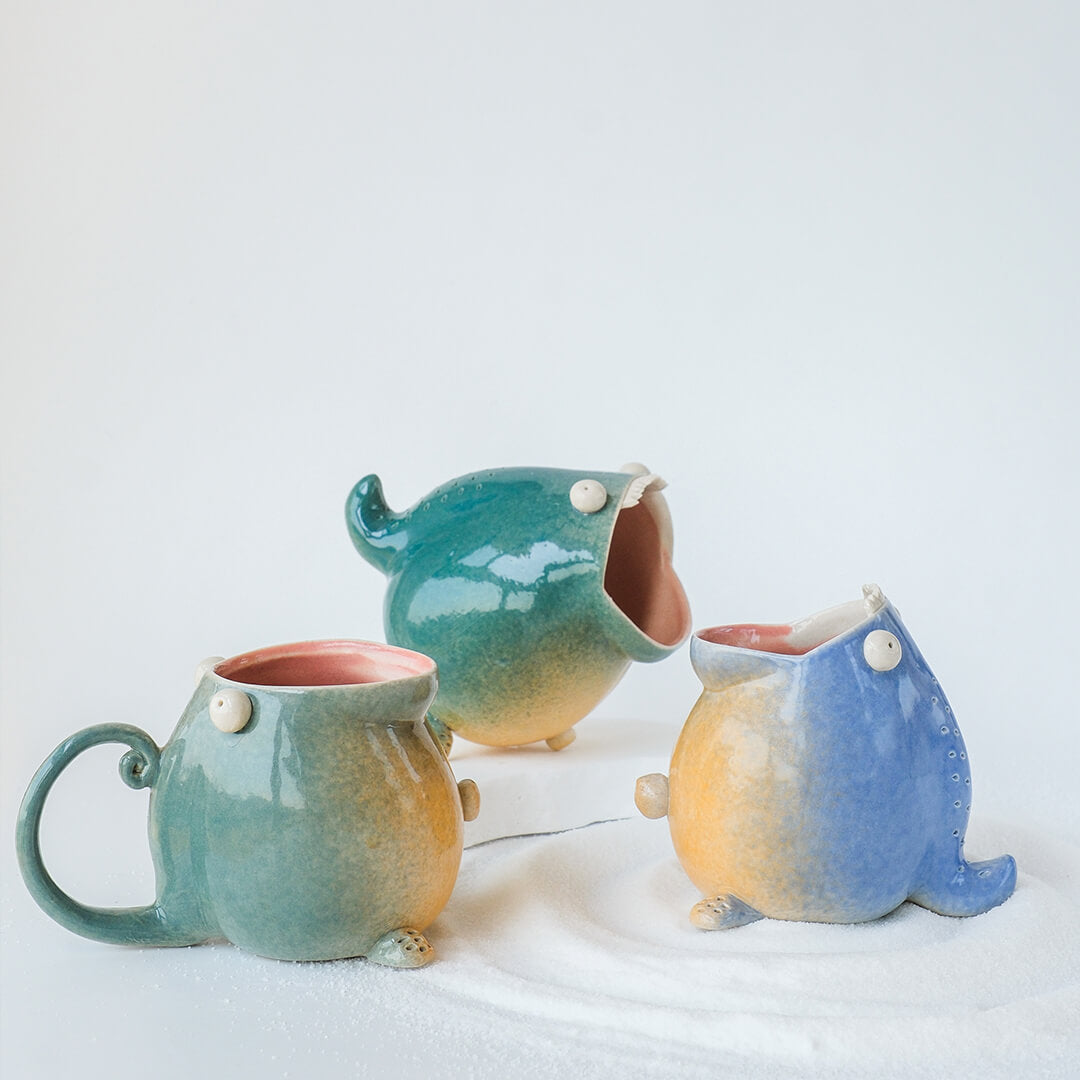 Ceramic holder for salt sugar or spices