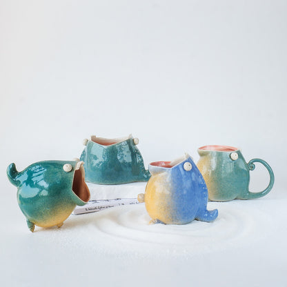 Cute ceramic salt cellar as kitchen gift idea