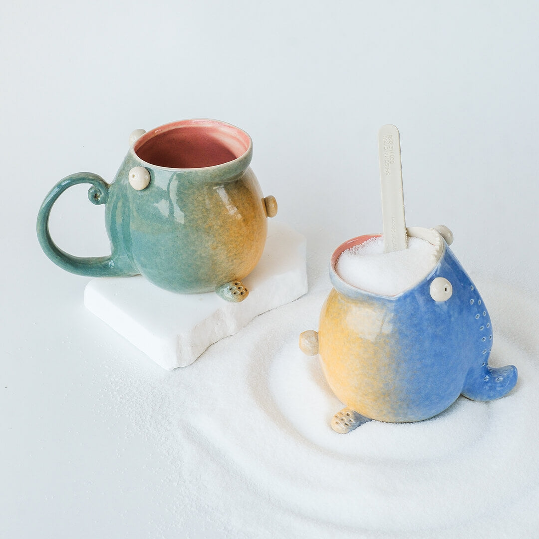 Ceramic salt pig used for cooking preparation