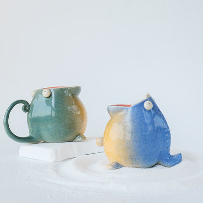 Ceramic salt cellar used as spice container