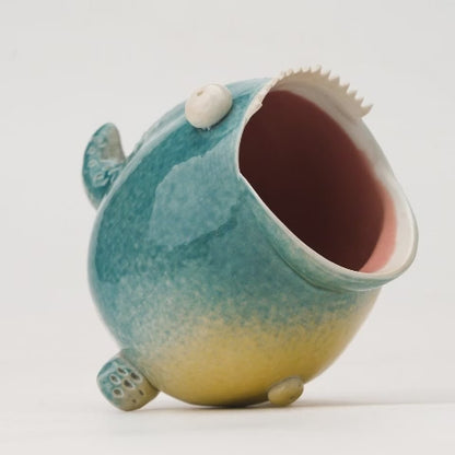 Blue-Green Monster Planter | Salt Cellar